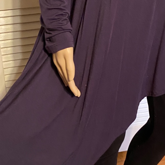 LOGO by Lori Goldstein Navy Asymmetrical Tunic SML - Picture 3 of 6